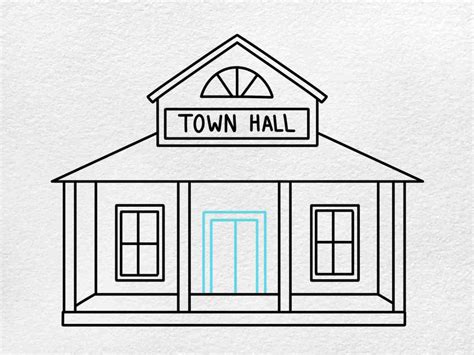drawing of a city easy|city hall drawing easy.